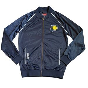 NBA Indiana Pacers Jacket Men’s M Navy Blue Full Zip Warm Up Track Jacket